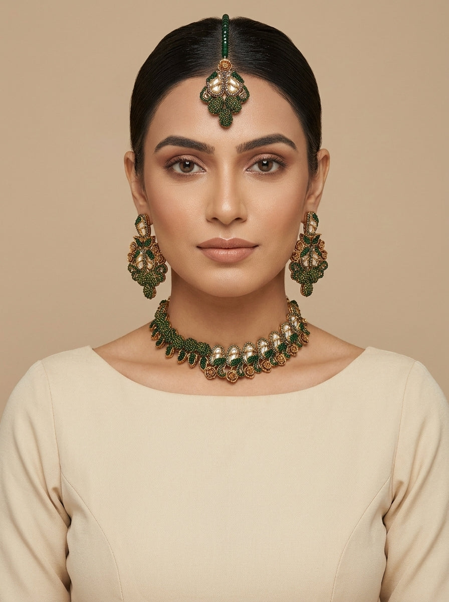 Shop the Fariha Necklace Set from Zarosh Jewel