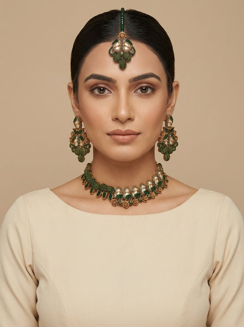 Shop the Fariha Necklace Set from Zarosh Jewel