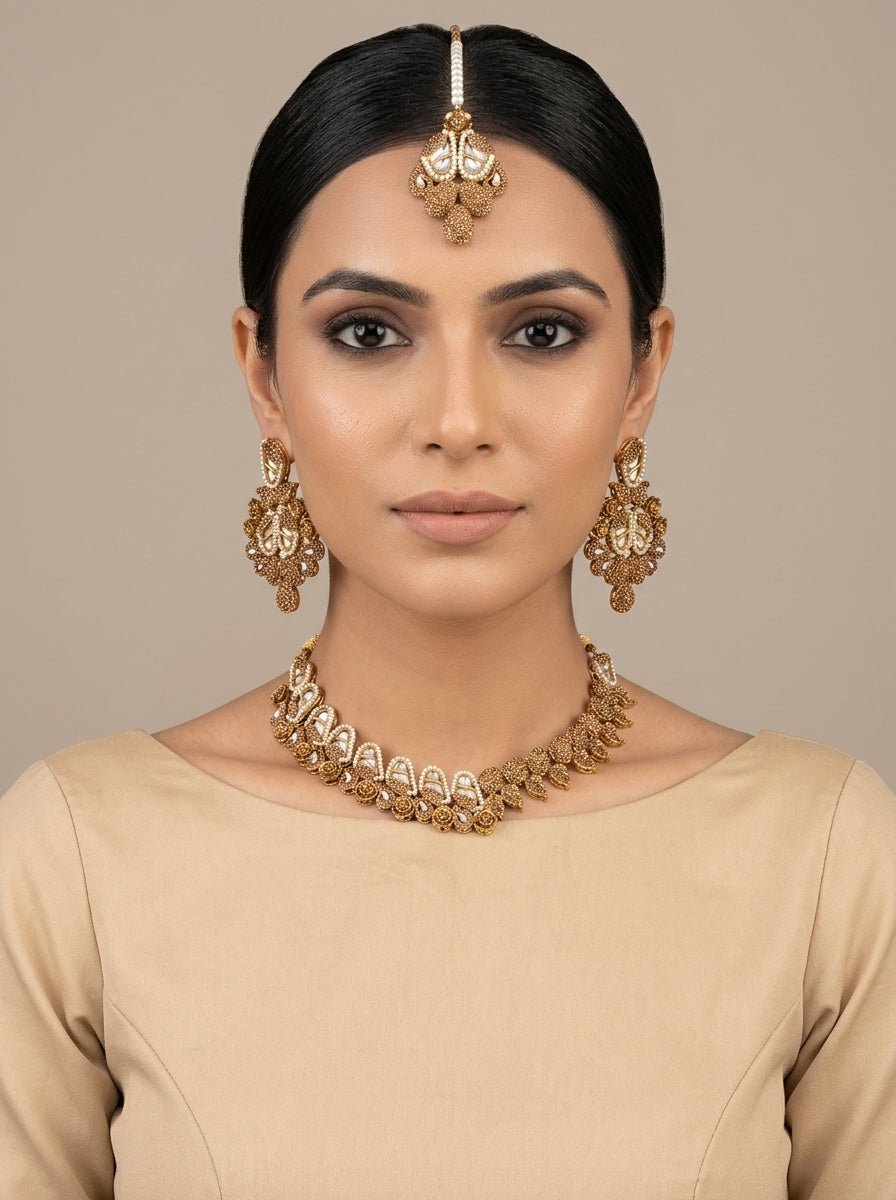 Fariha Necklace Set by Zarosh Jewel