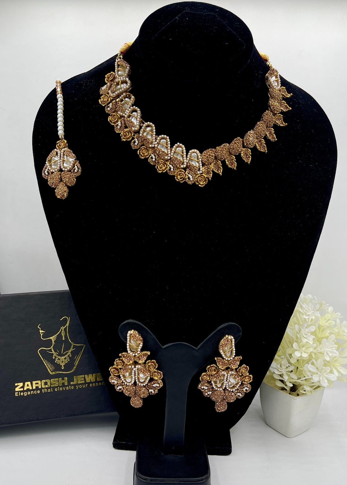 Shop the Fariha Necklace Set from Zarosh Jewel