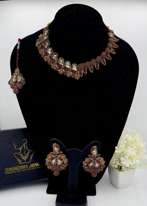 Shop the Fariha Necklace Set from Zarosh Jewel