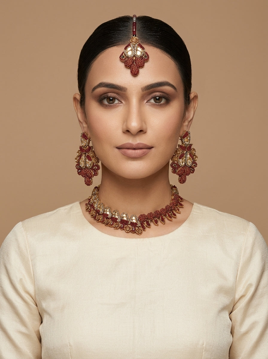 Shop the Fariha Necklace Set from Zarosh Jewel