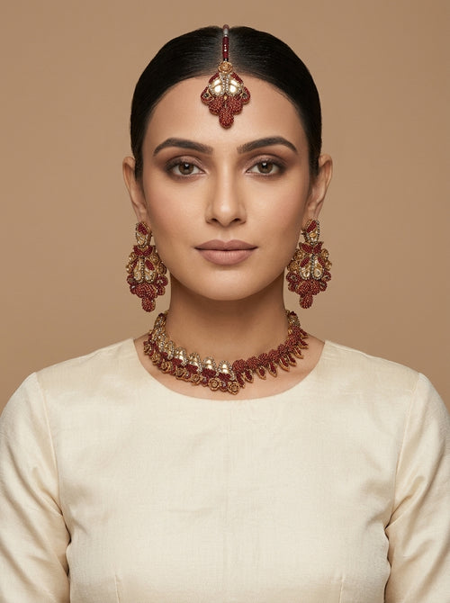 Shop the Fariha Necklace Set from Zarosh Jewel