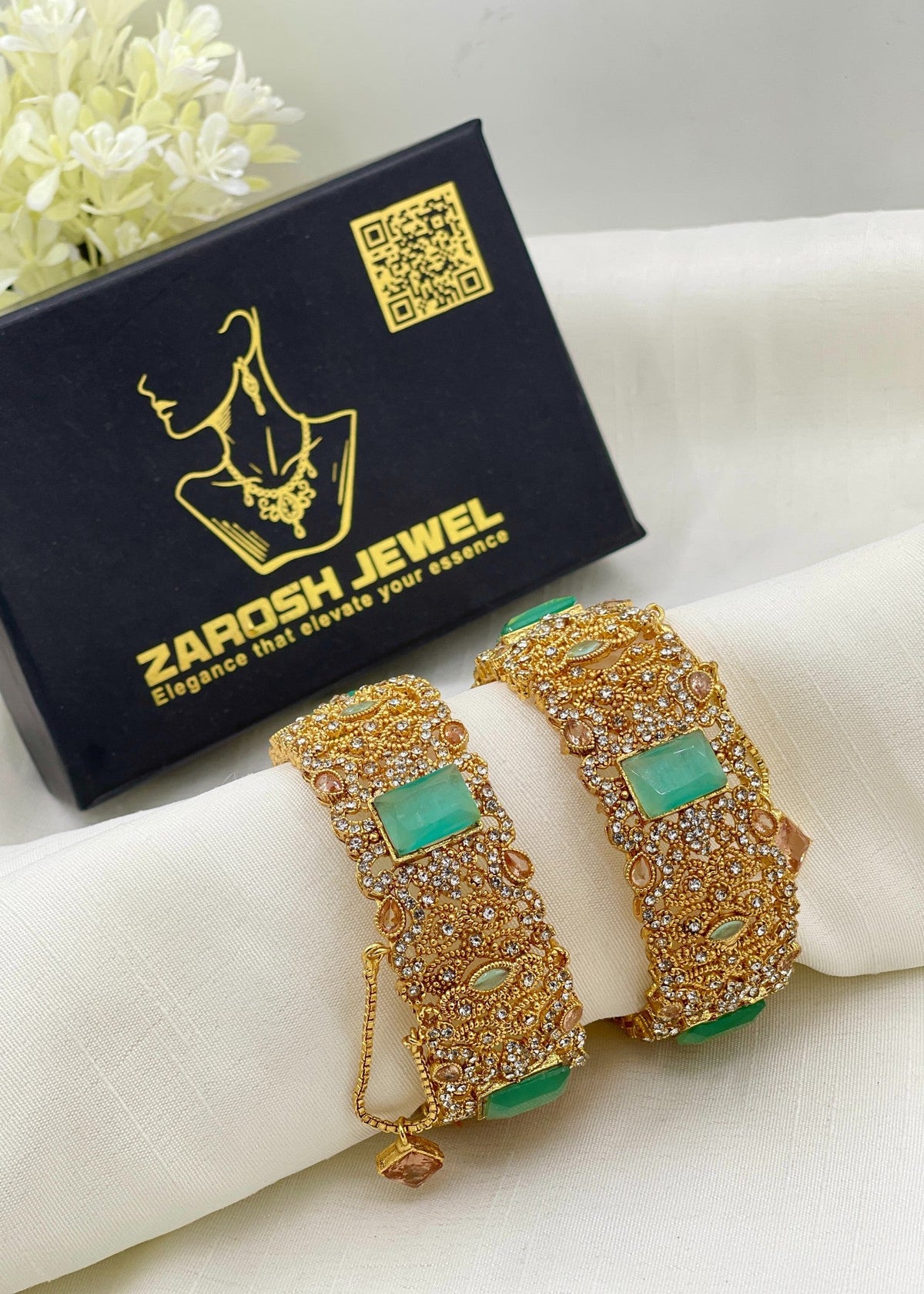 Shop the Fariya Openable Bangle Set from Zarosh Jewel