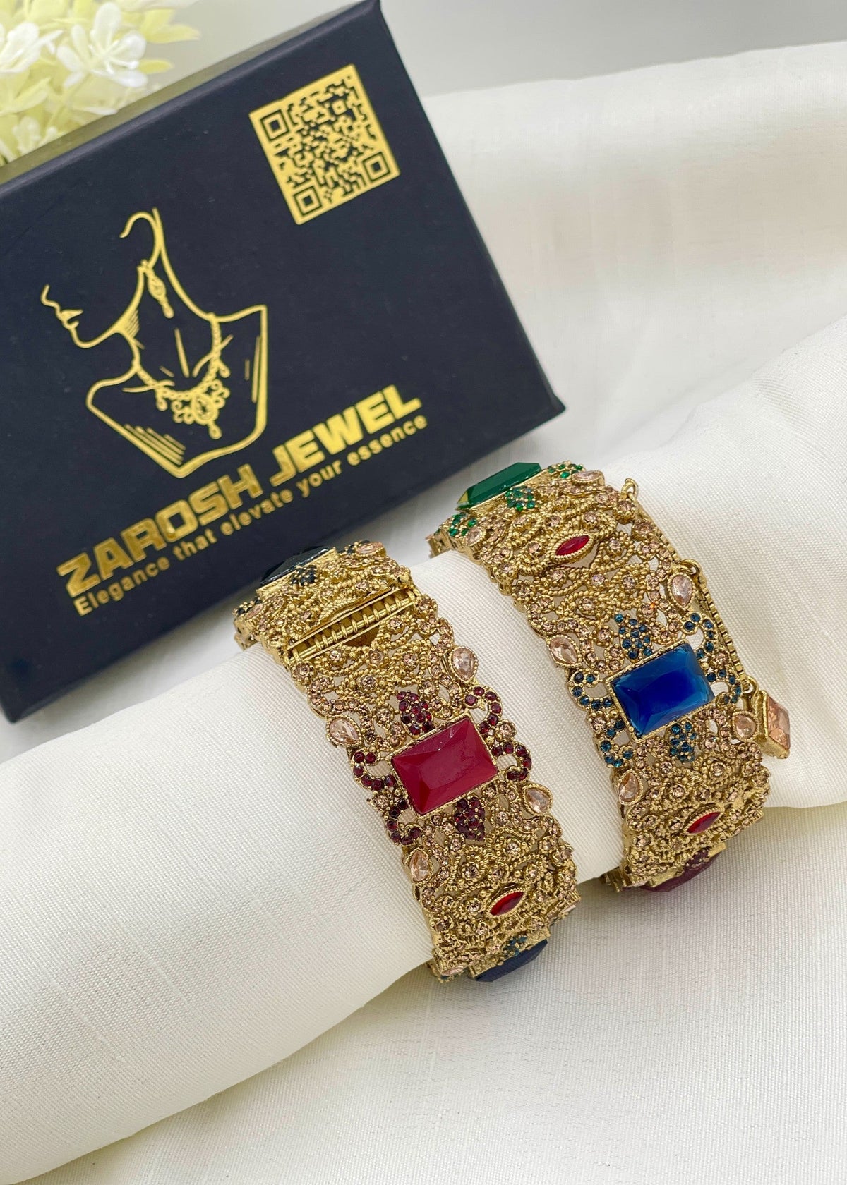 Shop the Fariya Openable Bangle Set from Zarosh Jewel