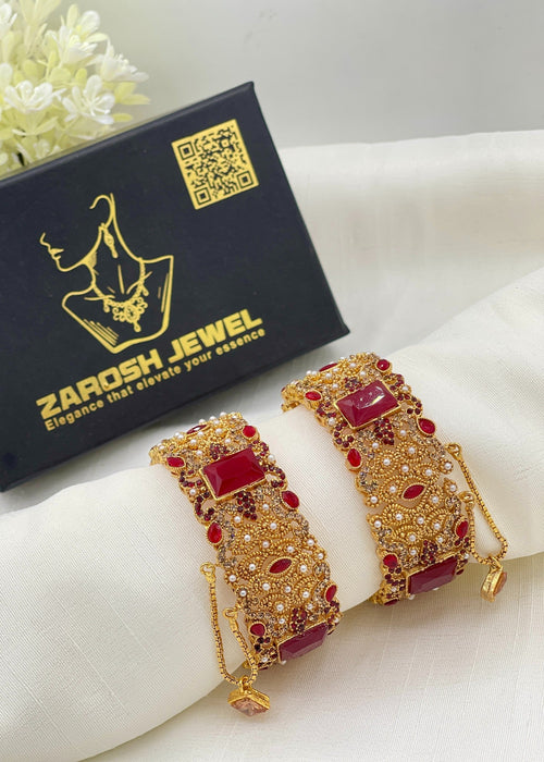 Fariya Openable Bangle Set by Zarosh Jewel