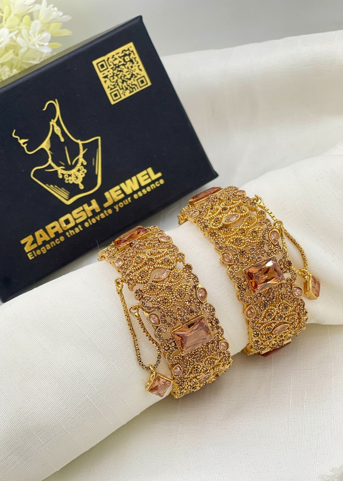 Shop the Fariya Openable Bangle Set from Zarosh Jewel