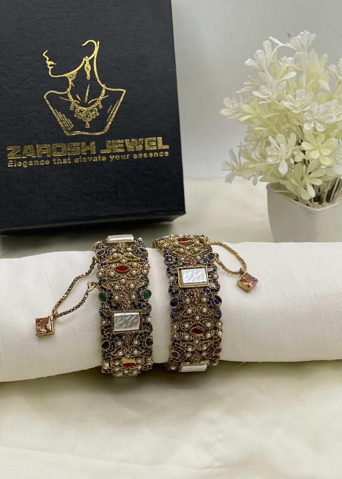 Shop the Fariya Openable Bangle Set from Zarosh Jewel