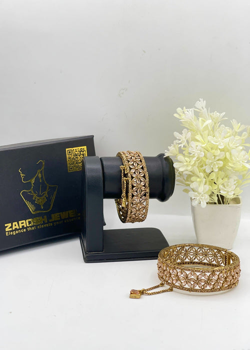 Shop the Farwa Openable Bangle Set from Zarosh Jewel