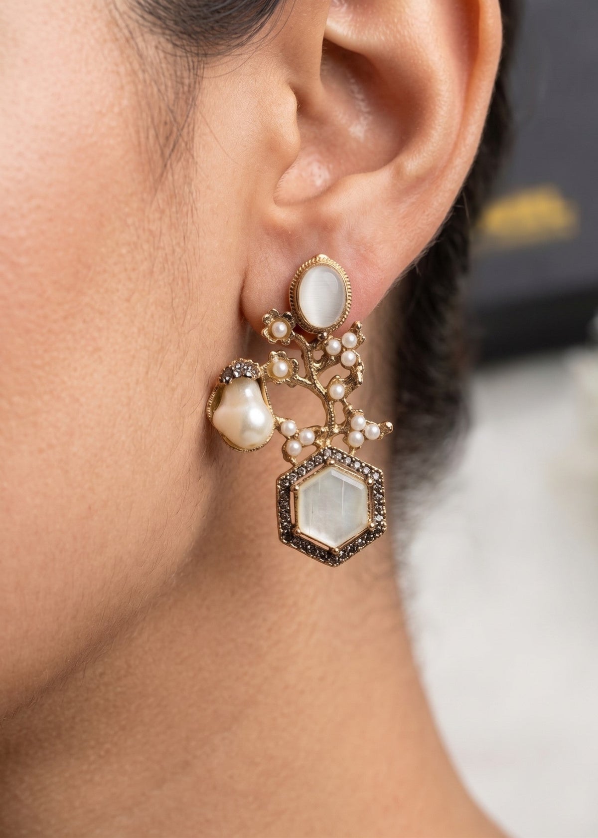Fatin Earrings by Zarosh Jewel