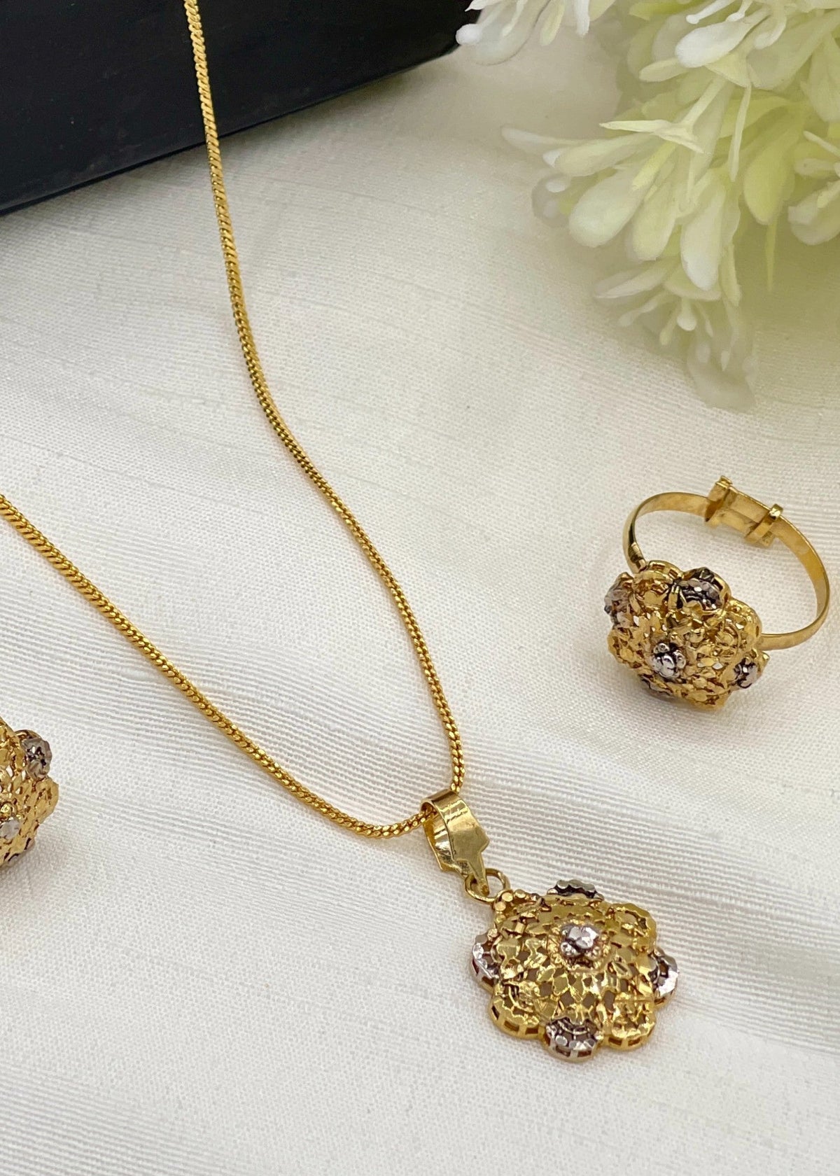 Shop the Filigree Suite Combo Set Gold Polish from Zarosh Jewel