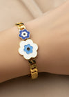 Floral Charm Gold Bracelet by Zarosh Jewel