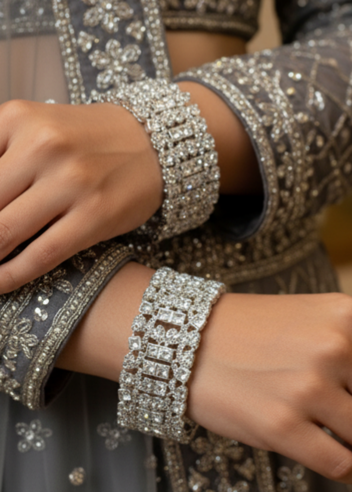 Shop the Frost Enchant Bangles Openable from Zarosh Jewel