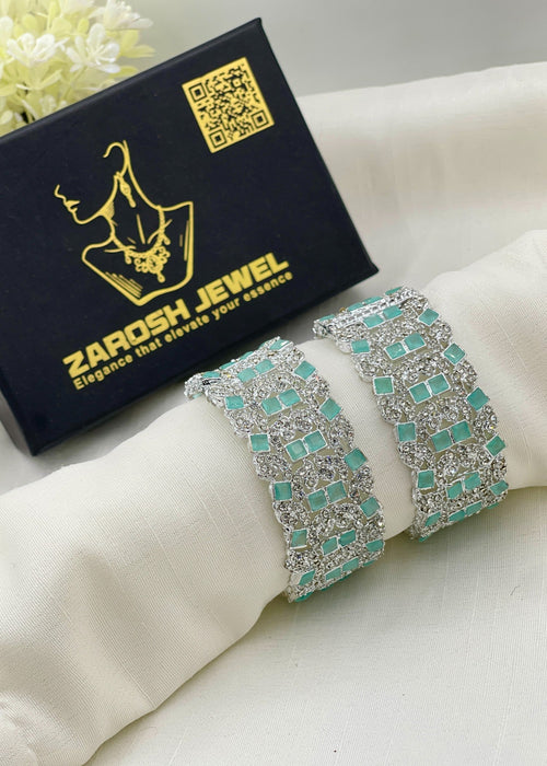 Shop the Frost Enchant Bangles Openable from Zarosh Jewel