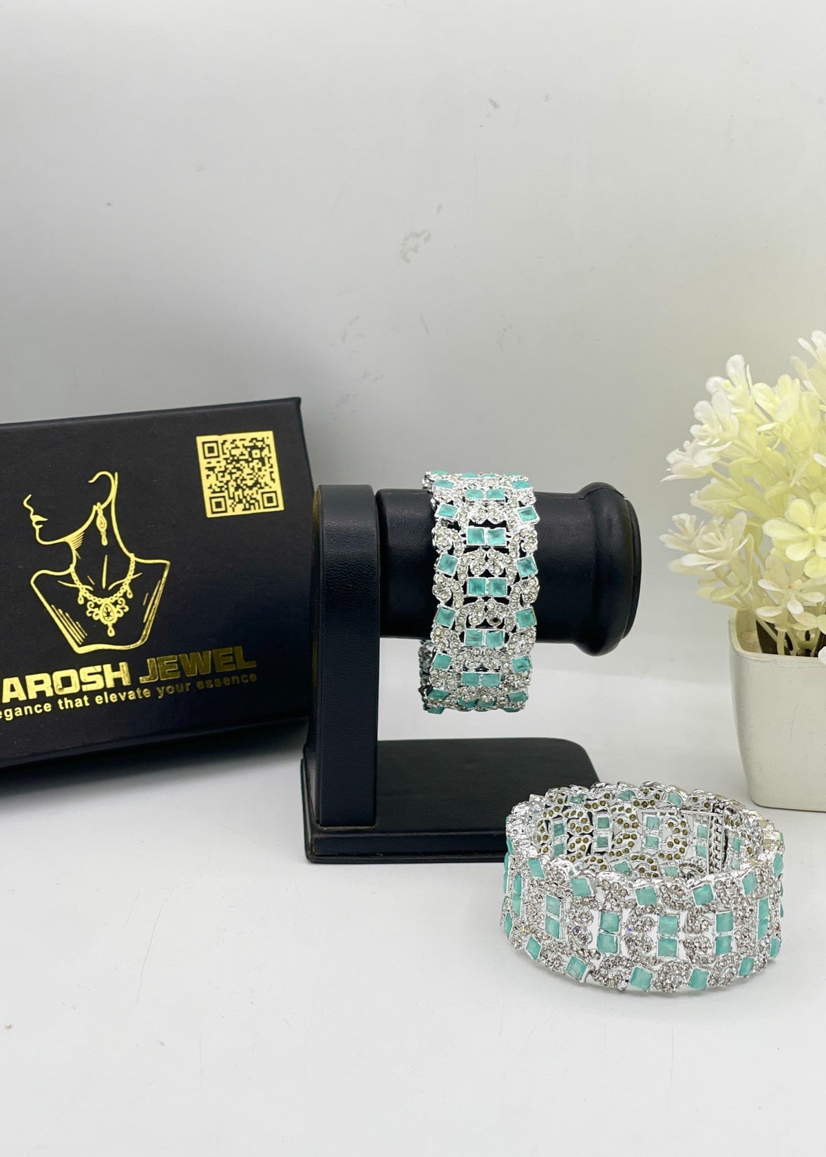 Shop the Frost Enchant Bangles Openable from Zarosh Jewel