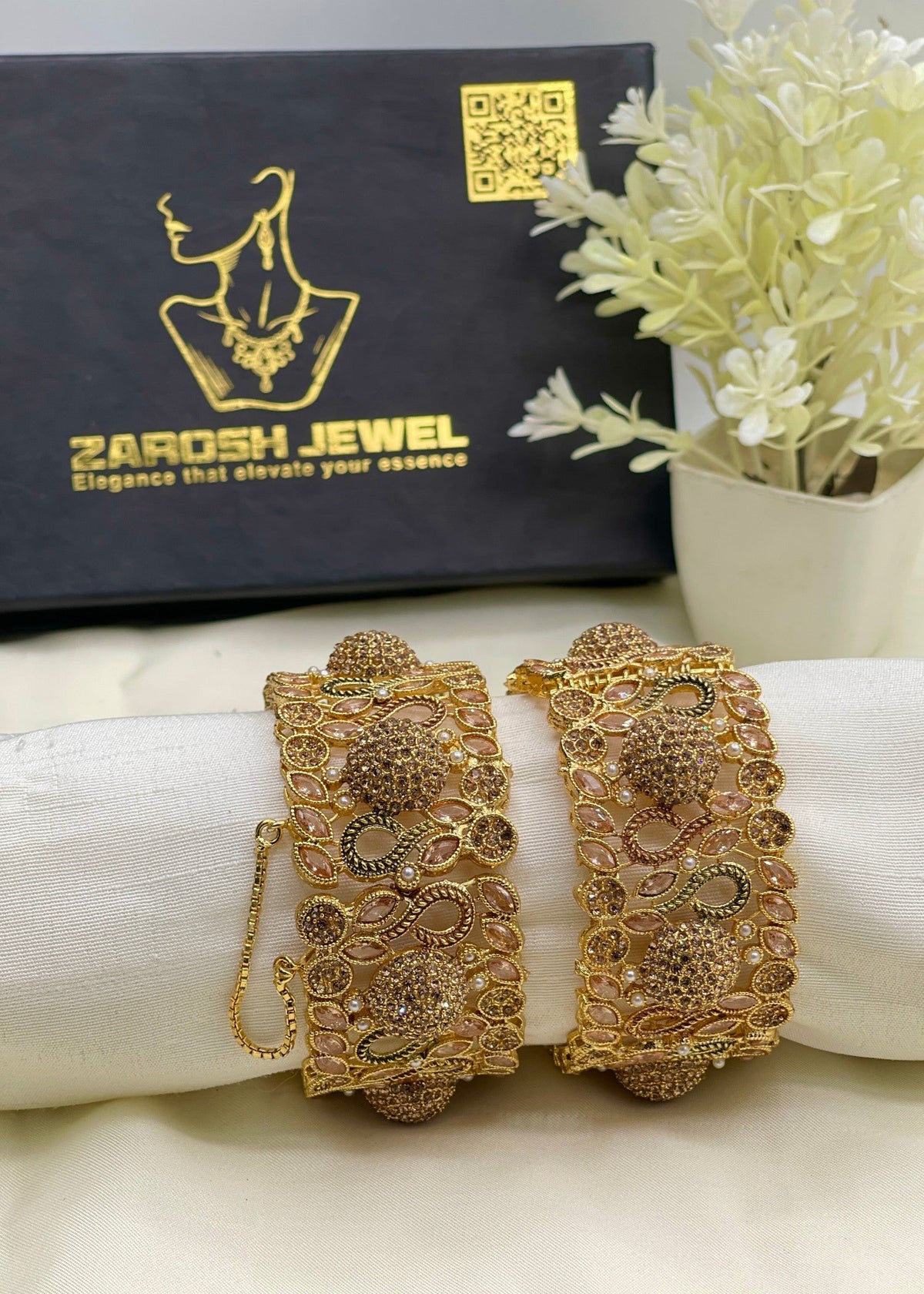 Shop the Ghazal Bangle Openable from Zarosh Jewel