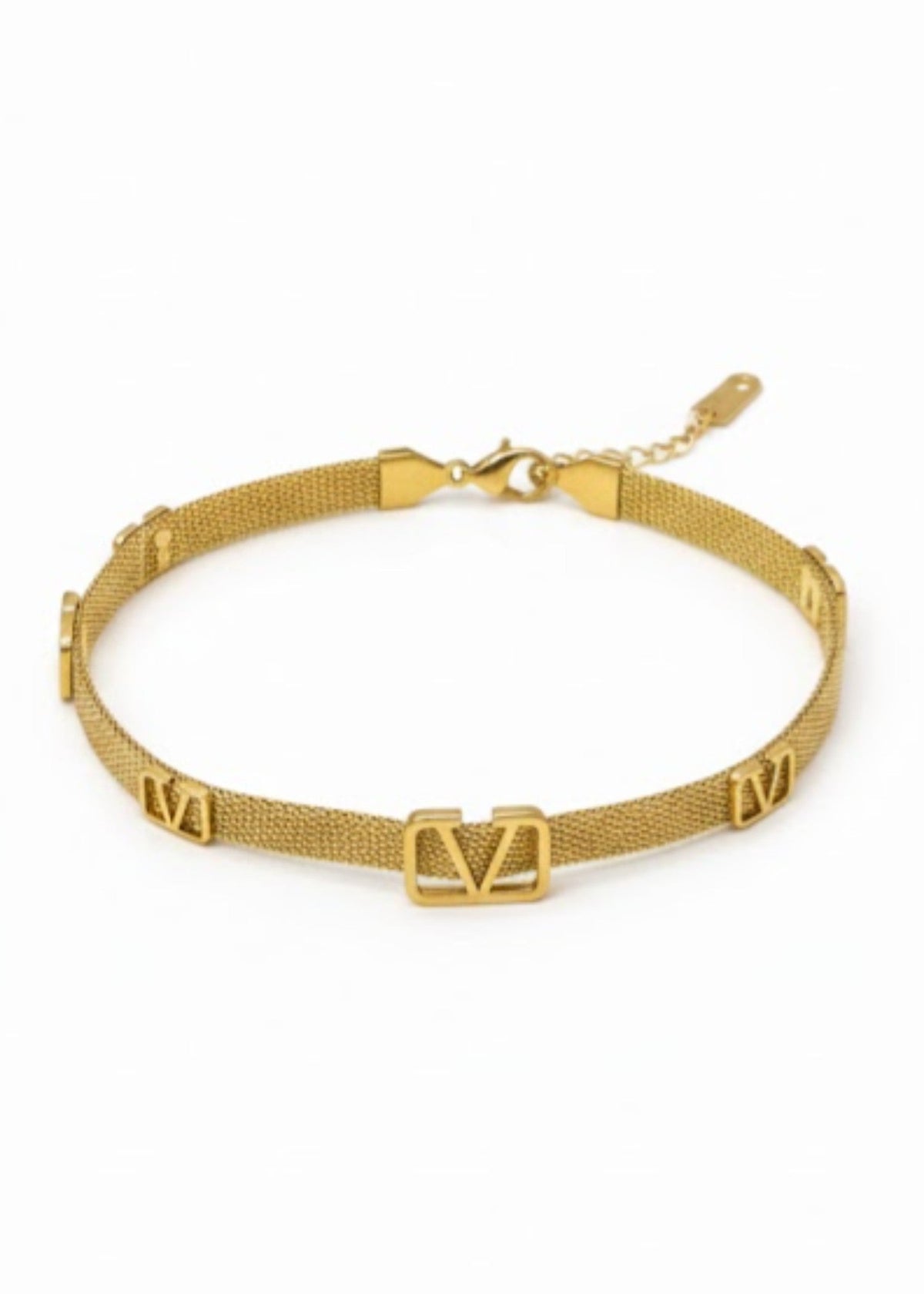 Golden Mesh “V” Bracelet by Zarosh Jewel