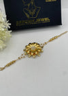 Golden Sunflower Bracelet by Zarosh Jewel
