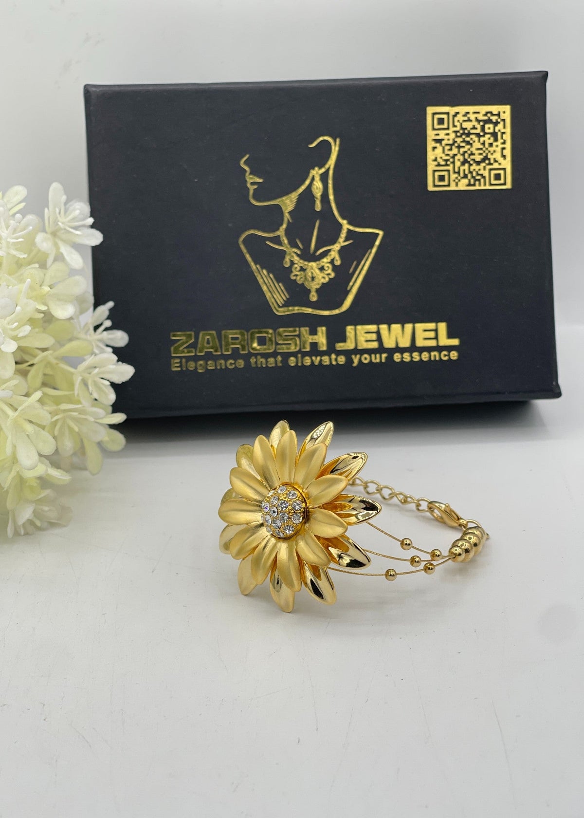 Shop the Golden Sunflower Bracelet from Zarosh Jewel