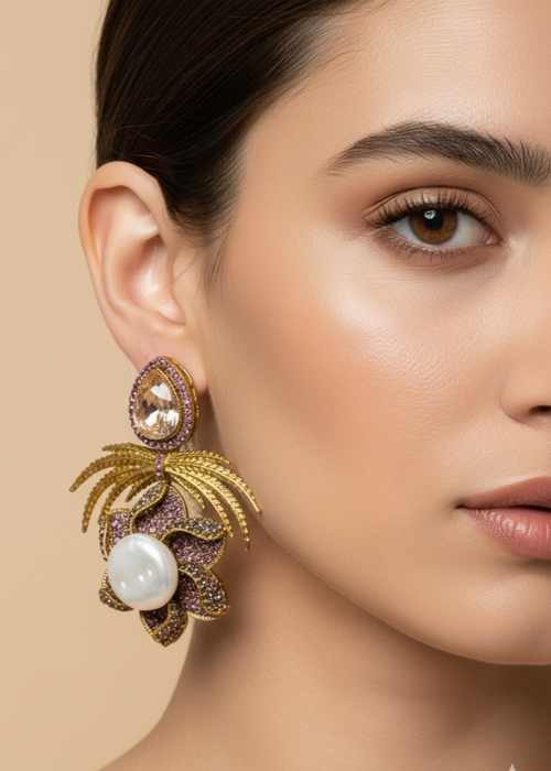 Shop the Grand Statement Earrings from Zarosh Jewel