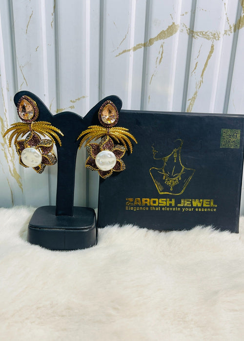 Shop the Grand Statement Earrings from Zarosh Jewel
