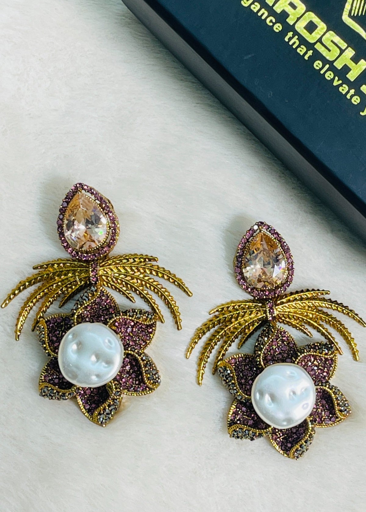 Shop the Grand Statement Earrings from Zarosh Jewel