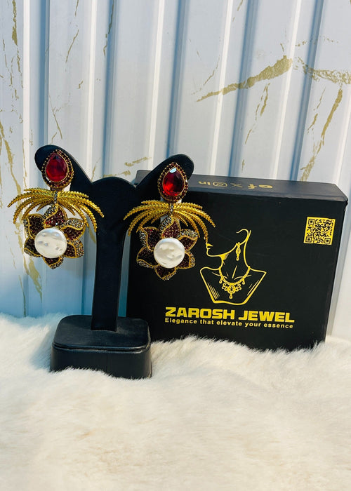 Shop the Grand Statement Earrings from Zarosh Jewel