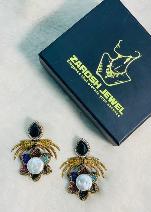 Shop the Grand Statement Earrings from Zarosh Jewel