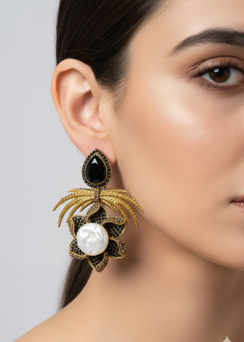 Shop the Grand Statement Earrings from Zarosh Jewel