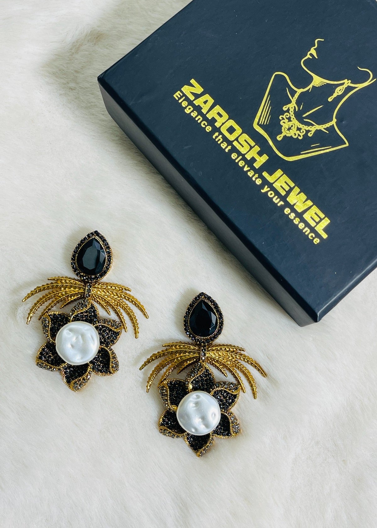 Shop the Grand Statement Earrings from Zarosh Jewel