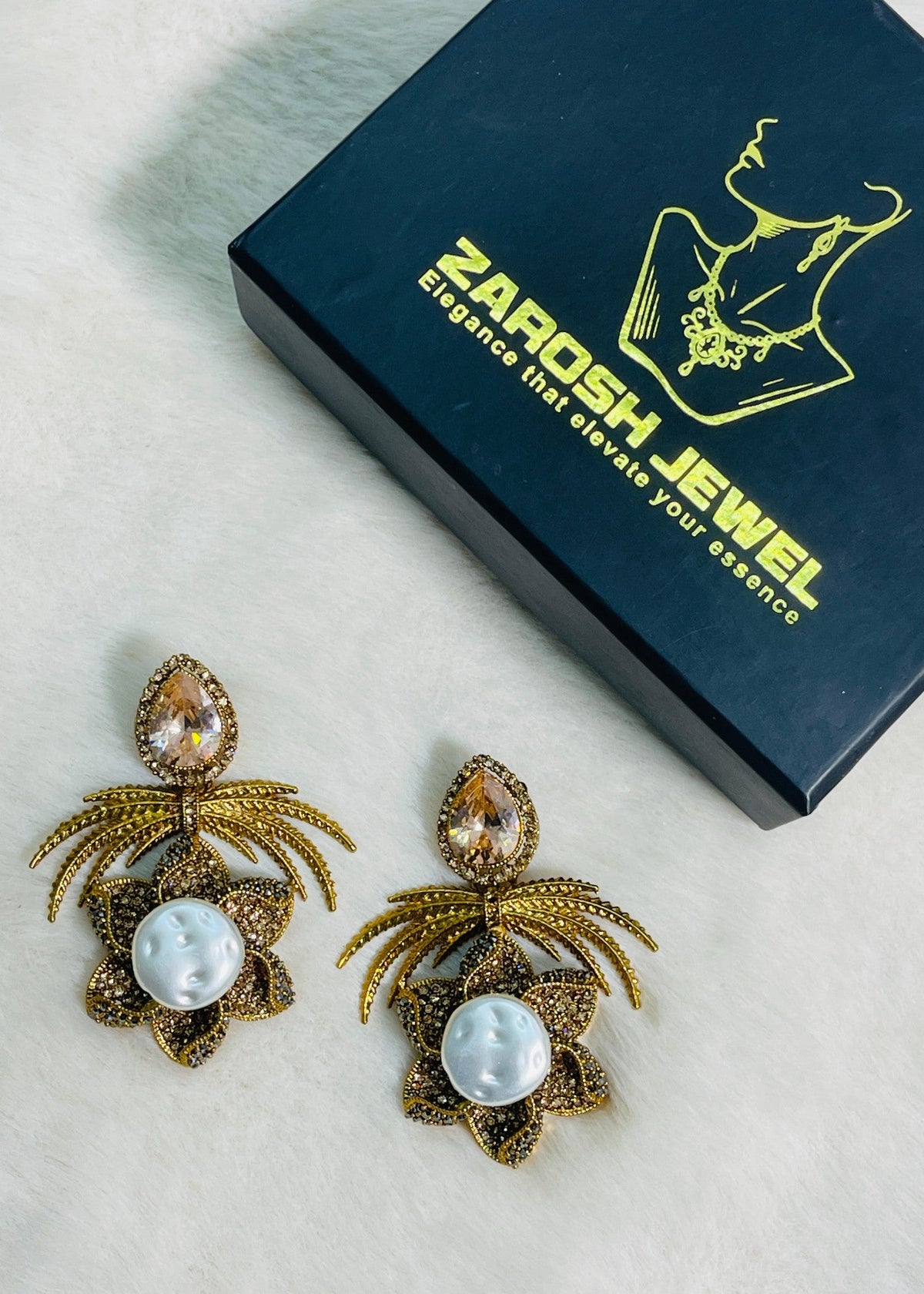 Shop the Grand Statement Earrings from Zarosh Jewel