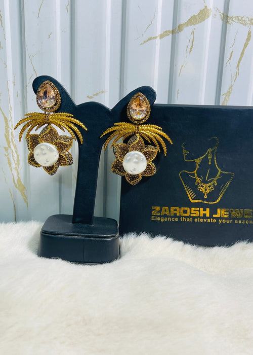 Shop the Grand Statement Earrings from Zarosh Jewel