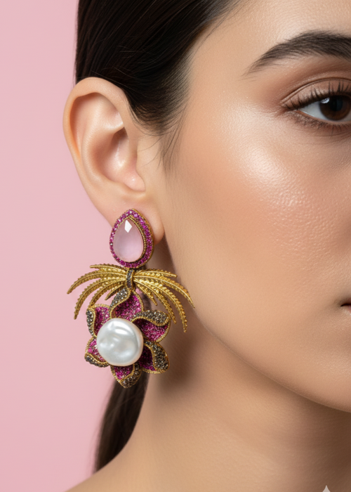 Shop the Grand Statement Earrings from Zarosh Jewel
