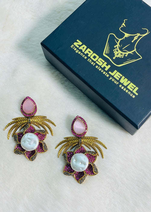 Shop the Grand Statement Earrings from Zarosh Jewel
