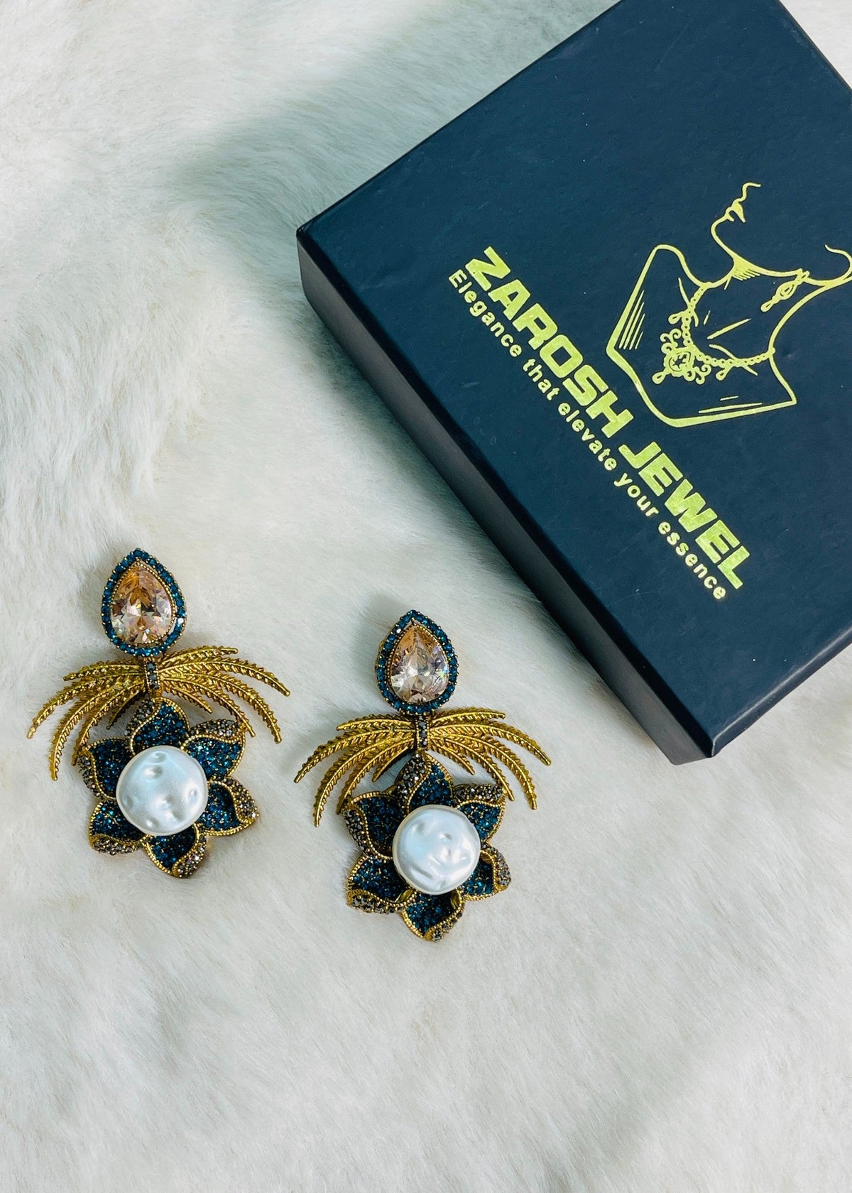 Shop the Grand Statement Earrings from Zarosh Jewel