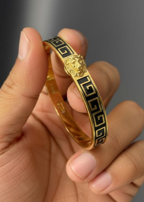 Greek Goddess Gold Enamel Bracelet by Zarosh Jewel
