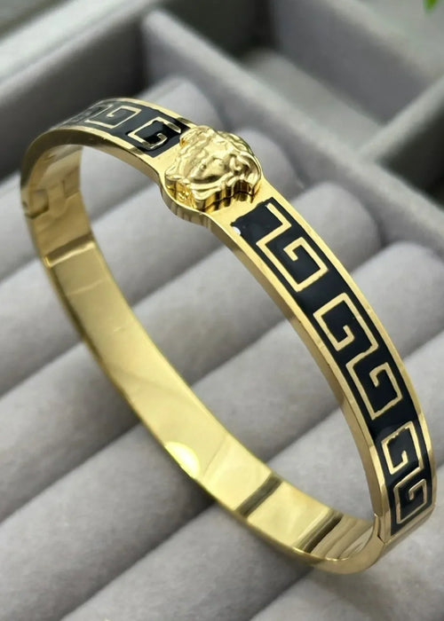 Shop the Greek Goddess Gold Enamel Bracelet from Zarosh Jewel