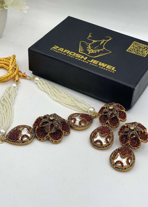 Shop the Gul-e-naz Choker Set from Zarosh Jewel