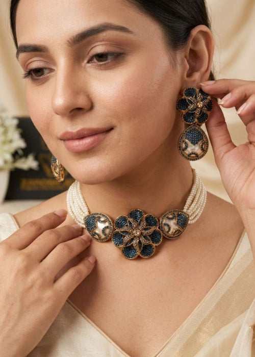 Shop the Gul-e-naz Choker Set from Zarosh Jewel