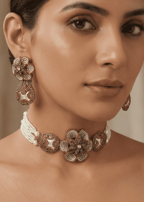 Shop the Gul-e-naz Choker Set from Zarosh Jewel