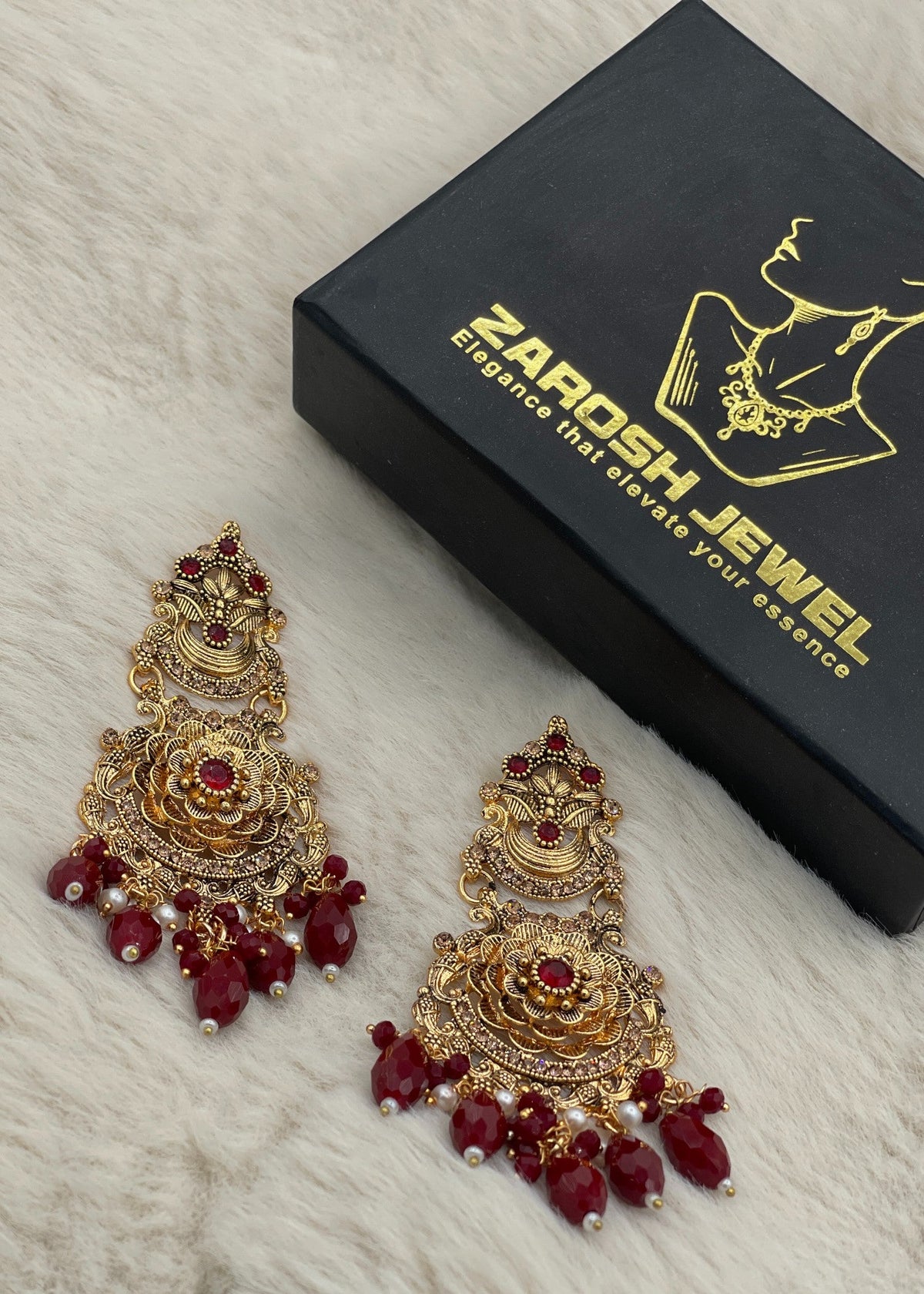 Shop the Gul-e-Zar Sahara Earrings from Zarosh Jewel