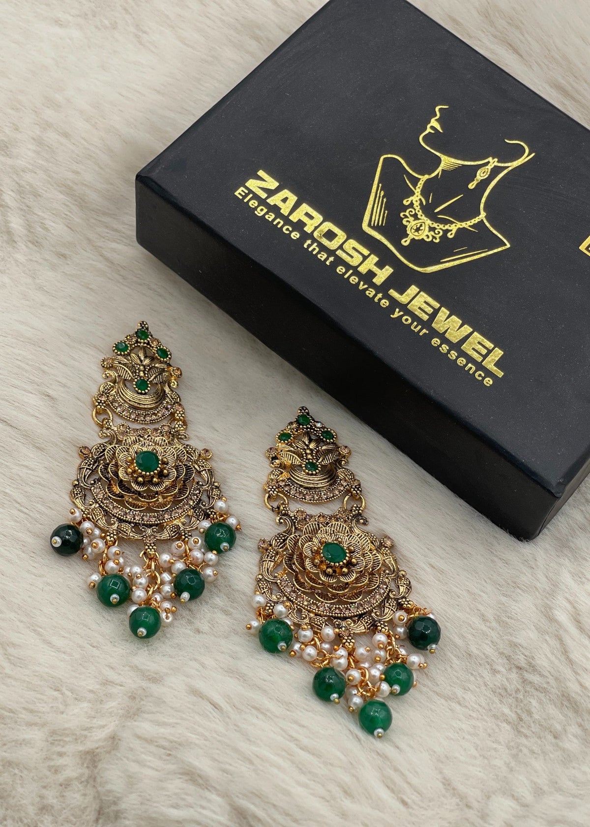 Shop the Gul-e-Zar Sahara Earrings from Zarosh Jewel