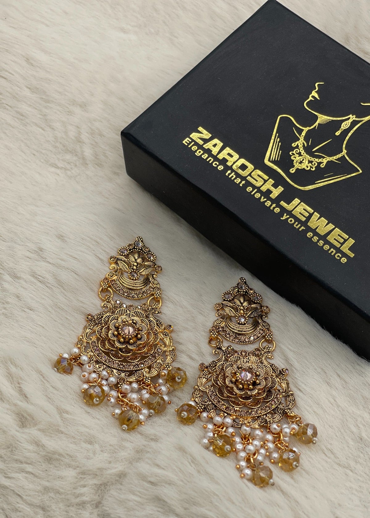 Shop the Gul-e-Zar Sahara Earrings from Zarosh Jewel