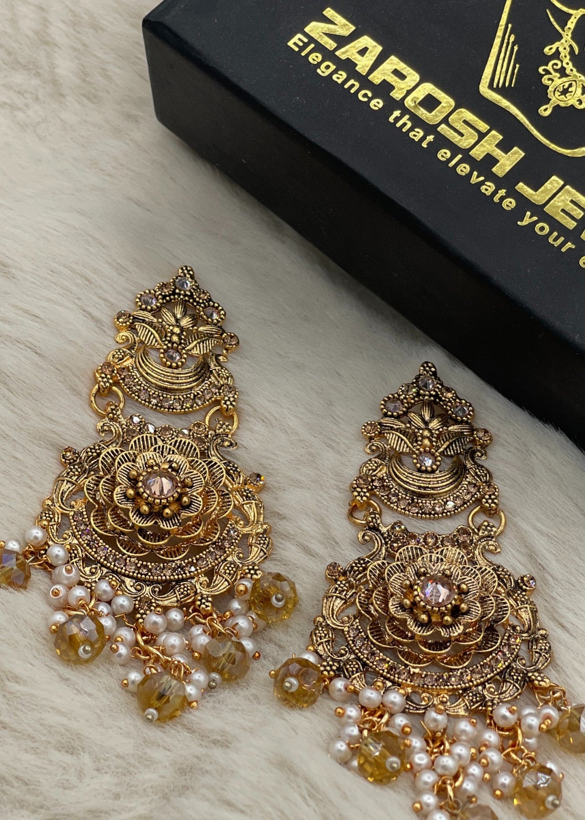 Shop the Gul-e-Zar Sahara Earrings from Zarosh Jewel