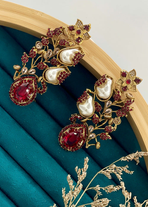 Shop the Gulbahar Luxury Statement Earrings from Zarosh Jewel