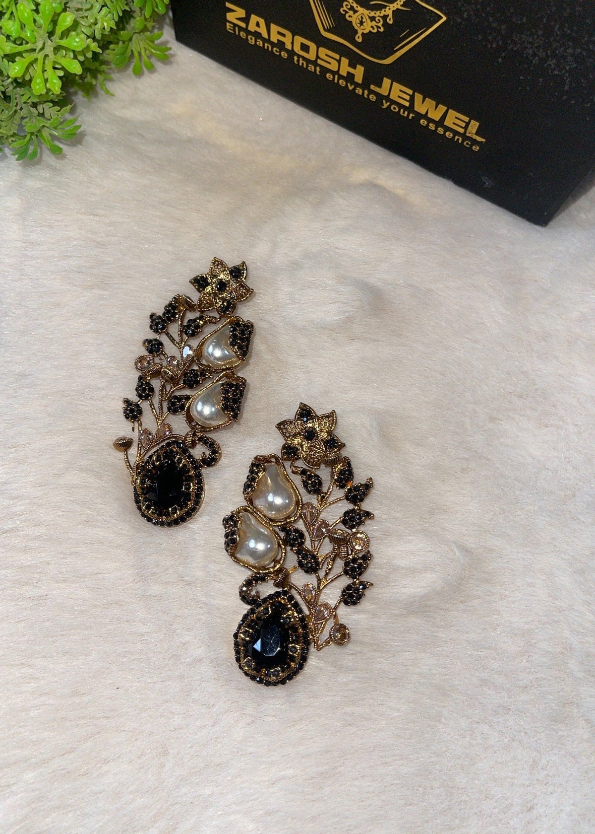 Shop the Gulbahar Luxury Statement Earrings from Zarosh Jewel