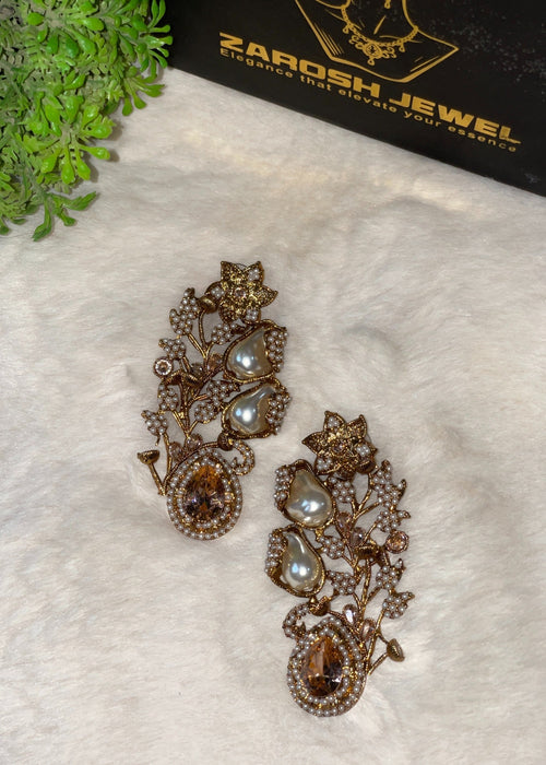 Shop the Gulbahar Luxury Statement Earrings from Zarosh Jewel
