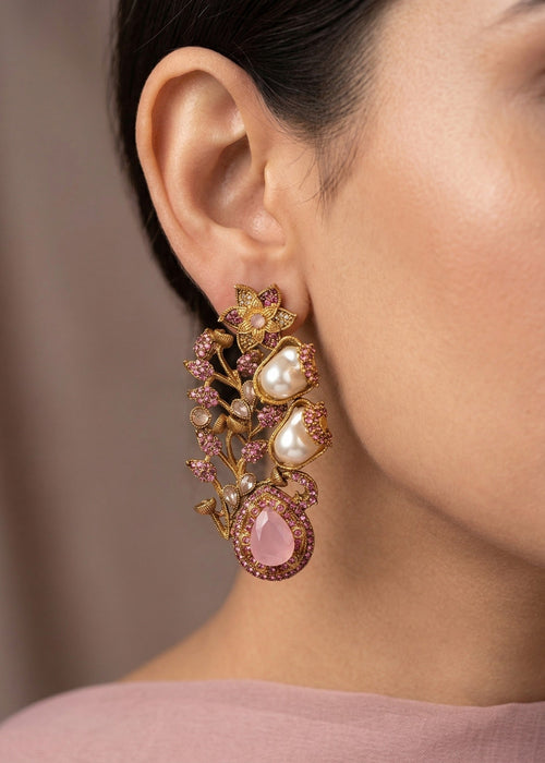Shop the Gulbahar Luxury Statement Earrings from Zarosh Jewel