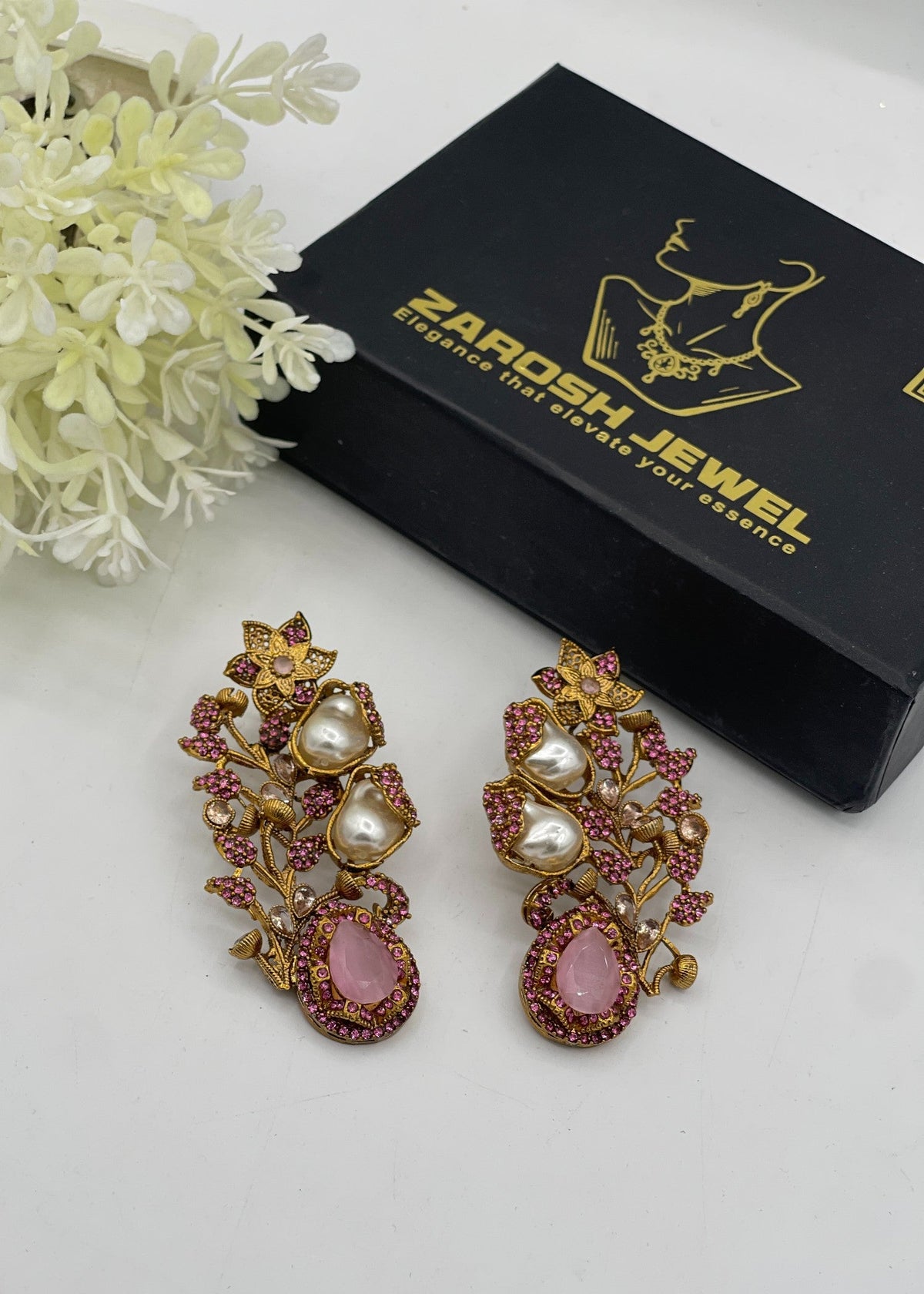 Shop the Gulbahar Luxury Statement Earrings from Zarosh Jewel