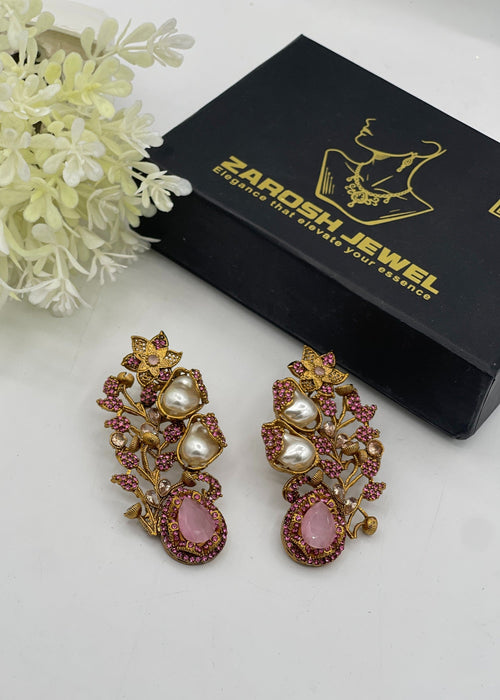 Shop the Gulbahar Luxury Statement Earrings from Zarosh Jewel